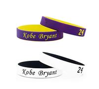 FANwenfeng Estrella de Baloncesto Firma Color Doble abanicos muñequeras Deporte Absorbe Sudor Pulsera de Silicona 4 Piezas