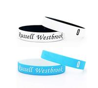 FANwenfeng Estrella de Baloncesto Firma Color Doble abanicos muñequeras Deporte Absorbe Sudor Pulsera de Silicona 4 Piezas