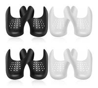 FANWINKJ 4 pares de zapatos antiarrugas para zapatillas, ajuste óptimo y protección para hombre y mujer, negro/blanco, S(35-39)Weiß*2 + Schwarz*2