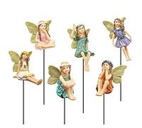 FANWNKI Juego de 6 Figuras de Hadas de Resina Vintage para jardín al Aire Libre, Patio, césped, decoración del hogar