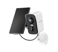 fanxiang Camara Exterior Solar Inalámbrica 2K, Vigilancia Cámara de Seguridad Exterior sin Cables con Panel Solar & Tarjeta 64GB Visión de 360°, Visión Nocturna en Color, Detección AI, PIR, IP65