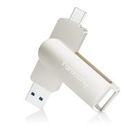 fanxiang F956 SSD Externo 512GB, 2050 MB/s, Unidad Portátil 2-en-1 USB-C/USB-A con Rotación de 360°, Almacenamiento Rápido para iPhone 15/16/17, PC, Mac, Tablet y Android