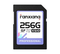 fanxiang Tarjeta SD Card Tarjeta SD 256GB Tarjeta de Memoria Memory Card, UHS-I U3/V30/A2 Lectura/Escritura 95/50(MB/s) Compatible con Cámara Sony Canon Nikon 4K Cámara Pro Serie -KS10