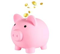 FANXIYA Monedas de Caja de Dinero Bonita Hucha de plástico en Forma de Cerdito Hucha de Cerdo Alcancía Pequeñ (Rosa)