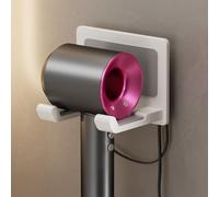 FANXIYA Soporte para Secador de Pelo sin Taladro Metal Soporte Universal Secadora Porta Secador Pelo Pared para Baño Dormitorio Cocina Hoteles Peluqueria (Blanco)