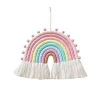 FANXIYA Tapices de Arco Iris Tejido a Mano para Niños y Habitación Infantil Arcoiris Colgante Pared Decoración de Pared de Macramé (multicolor 2)