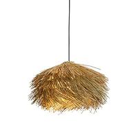 FanXus Lámpara Colgante de bambú Hecha a Mano, lámpara Colgante de Techo, lámpara Colgante de Mimbre de Mimbre para Comedor, Cocina, candelabro de Nido de pájaro Made in China