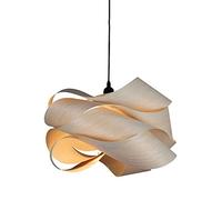 FanXus Lámpara colgante de chapa hecha a mano Lámpara colgante de madera tejida Lámpara de techo curva hecha a mano Lámpara de techo colgante de bambú Iluminación colgante Made in China