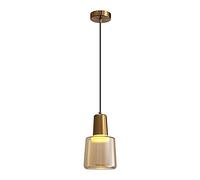 FanXus Lámpara colgante de cristal G9 Vintage, lámpara colgante de cristal ámbar, accesorio de lámpara colgante, luces de techo de cristal con acabado dorado antiguo Made in China