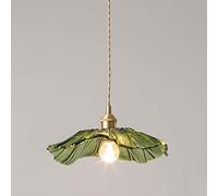 FanXus Lámparas colgantes de vidrio Lámparas de araña de flores verdes Luz de techo Altura ajustable Luz colgante para sala de estar Comedor Dormitorio Cocina Made in China