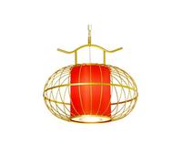 FanXus Nuevo restaurante chino Ventana Linterna Araña Hotel Pasillo Pasillo Lámparas de jaula de pájaros de hierro forjado creativo Estilo chino simple con focos Made in China