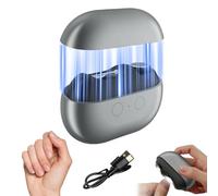 Fanyil Easy Clip - Cortaúñas inteligente, cortaúñas eléctrico, cortaúñas automático 3 en 1, pulidor y almacenamiento de clips con luz LED, para personas mayores, niños (gris)