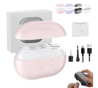 Fanyil/Glosrity Easyclip Smart Nail Clipper, 3-in-1 Automatic Nail Trimmer with LED Light & Nail Scraps Storag and Polishing, Total Nail Care, for Adults, Seniors, Kids (Pink)