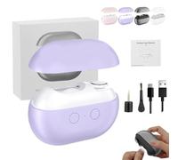 Fanyil/Glosrity Easyclip Smart Nail Clipper, 3-in-1 Automatic Nail Trimmer with LED Light & Nail Scraps Storag and Polishing, Total Nail Care, for Adults, Seniors, Kids (Purple)