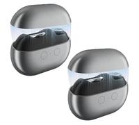 Fanyil | Vueeze | Pubyfun | Glosrity | Yosody Easyclip Smart Nail Clipper, Shirem Easy Clip 3-in-1 Multi-Functional Automatic Fingernail Trimmer with LED Light & Nail Scraps Storage(Gray*2)