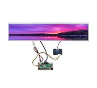 FanyiTek DV240FBM-NB0 - Pantalla LCD de barra estirada IPS de 24 pulgadas 1920 x 360 pulgadas y placa controladora LVDs de audio USB SD, para monitor de marquesina de juegos/exhibición de estante de