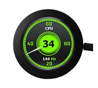 FanyiTek Monitor redondo LCD IPS 450nit de 2.1 pulgadas, 480 x 480, puerto de video, alimentación micro USB, para CPU de bricolaje, GPU, temperatura, pantalla de carcasa de PC