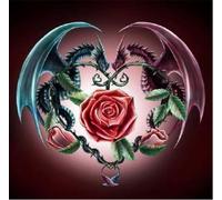 FanZheZhe Kit De Punto De Cruz Impreso De De 11 Quilates,Kits De Bordado Con Instrucciones Kit Para Colgar En La Pared Para Adultos, Decoración De Pared Rosa, Dragón 11Ct50X70Cm