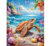 FanZheZhe Kit De Punto De Cruz Impreso De De 11 Quilates,Kits De Bordado Con Instrucciones Kit Para Colgar En La Pared Para Adultos, Decoración De Pared Hermosa Playa 11Ct40X50Cm