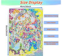 FanZheZhe Kit De Punto De Cruz Impreso De De 11 Quilates,Kits De Bordado Con Instrucciones Kit Para Colgar En La Pared Para Adultos, Decoración De Pared Rosa Púrpura 11Ct50X70Cm