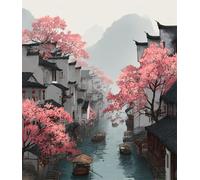 FanZheZhe kit punto de cruz con hilos y tela impresa principios de invierno 11ct40x50cm DIY Cross Stitch Kit de Cruz Bordado a Mano Kit de bordado impreso, decoración del hogar