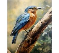 FanZheZhe Kit punto de cruz tela impresa Animales Aves Embroidery Bordado Completo Esquemas para Principiantes Patrones Contado 40x50cm