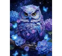 FanZheZhe Kit punto de cruz tela impresa búho Embroidery Bordado Completo Esquemas para Principiantes Patrones Contado 40x50cm