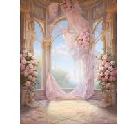 FanZheZhe Kit punto de cruz tela impresa Hermoso invernadero Embroidery Bordado Completo Esquemas para Principiantes Patrones Contado 40x50cm