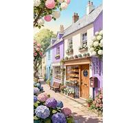 FanZheZhe Kits De Punto De Cruz Con Estampado De Kit De Punto De Aguja De Patrón Fácil Impreso Colorido Para Adultos Principiantes Regalo Calle De Los Cuentos De Hadas 11Ct50X70Cm