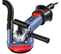 FANZTOOL Amoladora de Hormigón 1500W, Velocidad Regulable, con Cabezal Diamantado 125 mm, Capucha de Aspiración y Mango en T - Ideal para Hormigón y Adhesivo de Baldosas