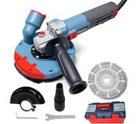 FANZWORK 1900W (máx.) Amoladora de hormigón con motor EC sin escobillas, disco diamantado 125 mm, campana de aspiración y maletín. Lijado preciso y sin mantenimiento