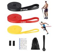 FAOKZE Bandas de Resistencia con 3 Niveles de Resistencia, Bandas de Resistencia para Fitness, Estiramiento, Yoga, Entrenamiento de Fuerza, Pilates,Gomas Elasticas Musculacion