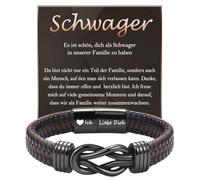 FAOMZQ Pulsera de cuero con grabado para cuñado, regalo de cumpleaños, Navidad, Día del Padre, Acción de Gracias, comunión