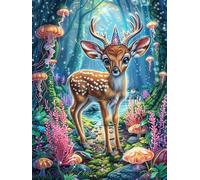 Faon del Bosque Puzzle 500 Piezas Papel Mayores Animales y Plantas fantásticos Terapia Ocupacional Alivio Estrés Tiempo Libre En Casa Regalo Original 500 PCS
