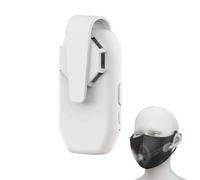 FAOONNMY Mini Ventilador de Máscara de Verano, Portátil Clip-On Ventilador USB Recargable para Mascarilla, Aire Purificador Personal Silencioso, Ligero Máscara Fan para Escuela Exterior White