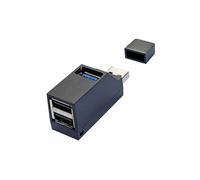 Faoyliye Divisor USB 2.0, divisor de 3 puertos USB 3.0 de alta velocidad, adaptador divisor USB portátil para PC, portátil, color negro