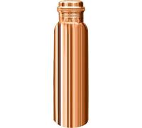 Far Copper Water Bottle Botella de agua de cobre puro para un recipiente de cobre ayurvédico perfecto para deportes, fitness, yoga, beneficios naturales para la salud, 32 onzas, a prueba de fugas, sin
