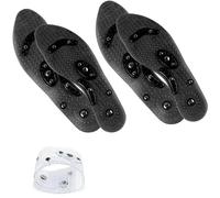 Far Infrared Acupressure Insoles,2pcs Acupuncture Foot Massage Insoles, Massage Magnetic Therapy Foot Insoles, Anti Fatigue Insoles (S,black+black)