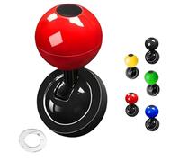 Far Voyager Push Start Button, Farvoyager Metal Car Joystick Ball, 2025 New Universal One-Button Start Car Shift Knob, Metal Cars One-Touch Start Ignition Switch Buttons Rocker Protector (Red)