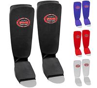 Farabi Shin Instep,Shin Guard Kick Boxing Training Pads (Black, L/XL)
