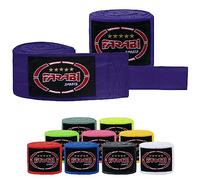 Farabi Sports Adulto Vendas Boxeo 4 Metros de Largo Vendas Boxeo Hombre & Mujer Vendas de Boxeo con Par para MMA, Muay Thai, Entrenamiento, Kickboxing y Deportes de Combate (Purple)