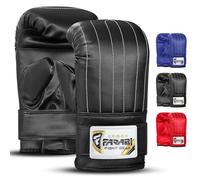 Farabi Sports Boxeo Saco de Boxeo Guantes de Boxeo Guantes de Boxeo Entrenamiento MMA (Black, L)