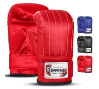 Farabi Sports Boxeo Saco de Boxeo Guantes de Boxeo Guantes de Boxeo Entrenamiento MMA (Red, L)