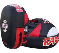 Farabi Sports Focus Pads Air Hand Mitts Muay Thai Kick Boxing Punch Pads (Black/Red)