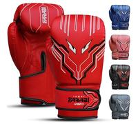 Farabi Sports guantes boxeo niño Niños y niñas guantes de boxeo niño 6-oz Youth, Junior guantes muay thai para MMA, Muay Thai, saco de boxeo y entrenamiento para edades de 5 a 10 años (6-oz, Red)