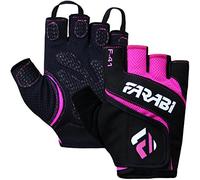Farabi Sports Guanti per sollevamento pesi - Guanti da Allenamento con protezione del palmo antiscivolo per Bodybuilding, Powerlifting, Palestra, Allenamento ed esercizio Fisico (Pink, S)