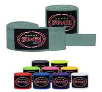 Farabi Sports Kids vendas boxeo 2,5 metros de largo vendas boxeo - cinta boxeo con par para MMA, Muay Thai, entrenamiento, kickboxing y deportes de combate (Grey)