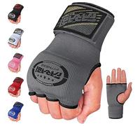 Farabi Sports niños Guantes de Entrenamiento sin Dedos para Gimnasio, Fitness, Boxeo, MMA, Muay Thai, con Protector en los Nudillos (Gris)