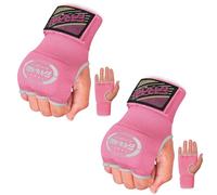 Farabi Sports niños Guantes de Entrenamiento sin Dedos para Gimnasio, Fitness, Boxeo, MMA, Muay Thai, con Protector en los Nudillos (Rosa (Paquete Infantil de 2)