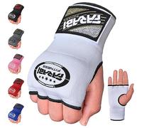 Farabi Sports niños Guantes de Entrenamiento sin Dedos para Gimnasio, Fitness, Boxeo, MMA, Muay Thai, con Protector en los Nudillos (Blanco)